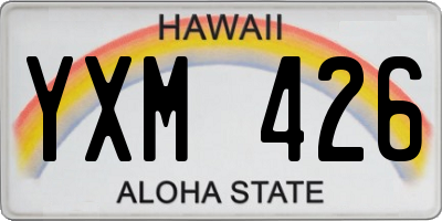 HI license plate YXM426