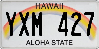 HI license plate YXM427