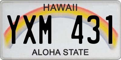 HI license plate YXM431