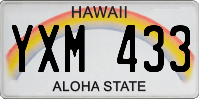 HI license plate YXM433
