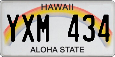 HI license plate YXM434