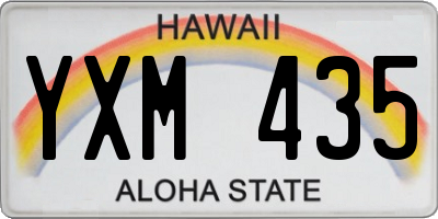 HI license plate YXM435
