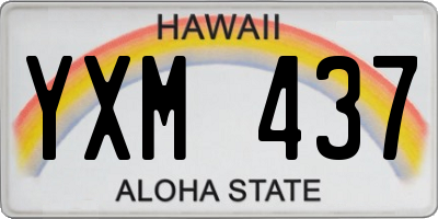 HI license plate YXM437