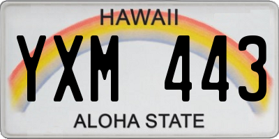 HI license plate YXM443