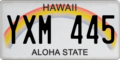 HI license plate YXM445