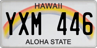 HI license plate YXM446
