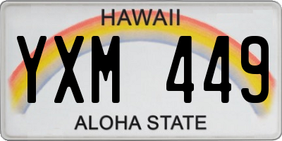 HI license plate YXM449