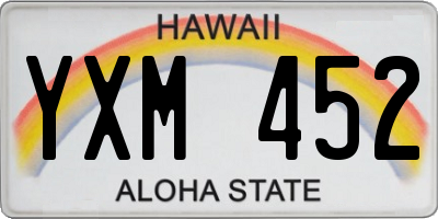 HI license plate YXM452
