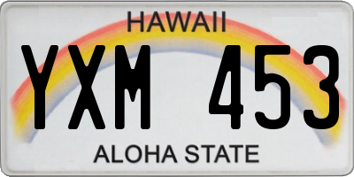 HI license plate YXM453