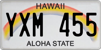 HI license plate YXM455