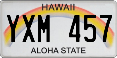 HI license plate YXM457