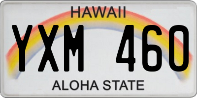 HI license plate YXM460