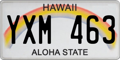 HI license plate YXM463