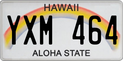 HI license plate YXM464