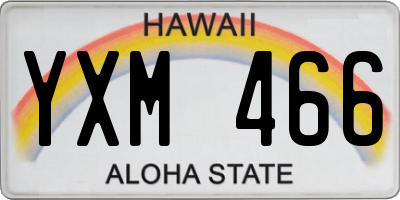 HI license plate YXM466