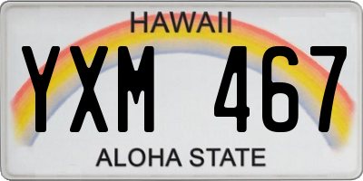 HI license plate YXM467