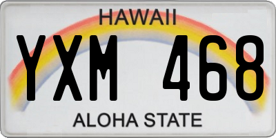 HI license plate YXM468