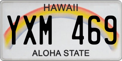 HI license plate YXM469