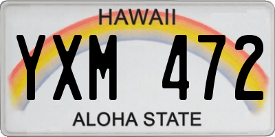 HI license plate YXM472