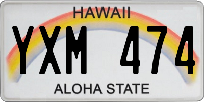 HI license plate YXM474