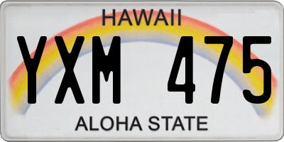 HI license plate YXM475