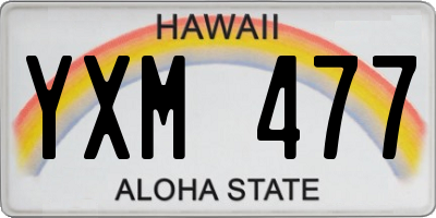 HI license plate YXM477