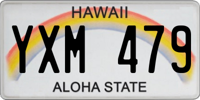 HI license plate YXM479