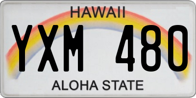 HI license plate YXM480