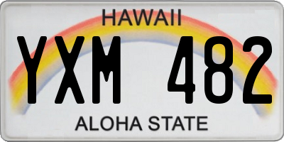 HI license plate YXM482