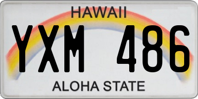 HI license plate YXM486