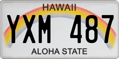 HI license plate YXM487