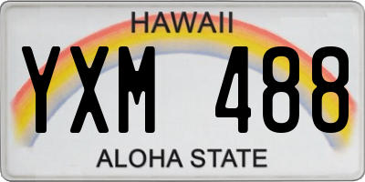HI license plate YXM488