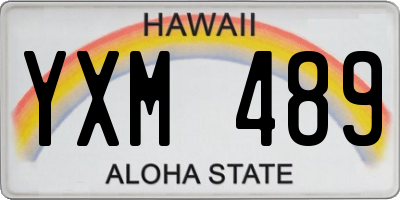 HI license plate YXM489