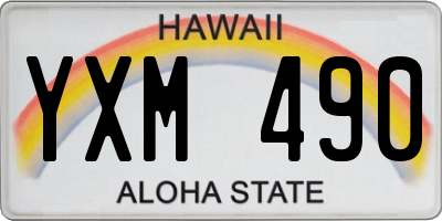 HI license plate YXM490