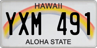 HI license plate YXM491