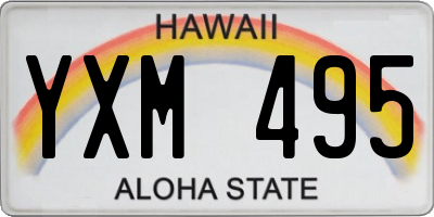 HI license plate YXM495