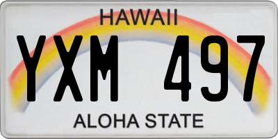 HI license plate YXM497