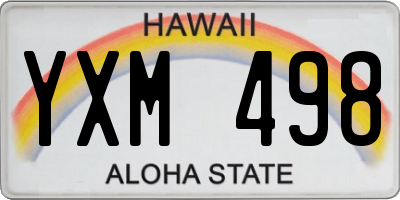 HI license plate YXM498