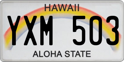HI license plate YXM503