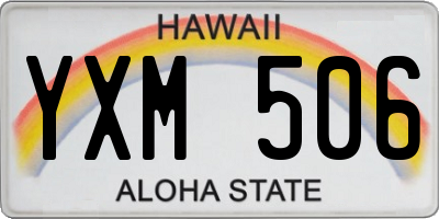 HI license plate YXM506