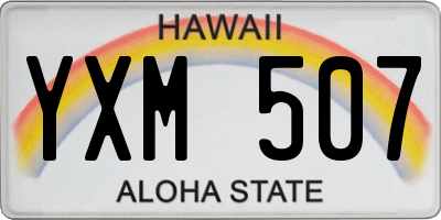 HI license plate YXM507