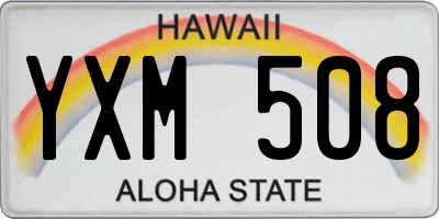 HI license plate YXM508