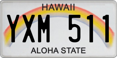 HI license plate YXM511