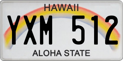 HI license plate YXM512