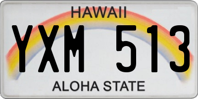 HI license plate YXM513