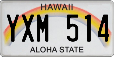 HI license plate YXM514