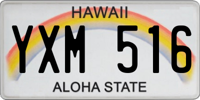 HI license plate YXM516