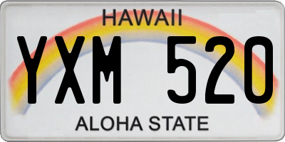 HI license plate YXM520