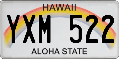 HI license plate YXM522