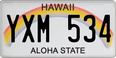 HI license plate YXM534